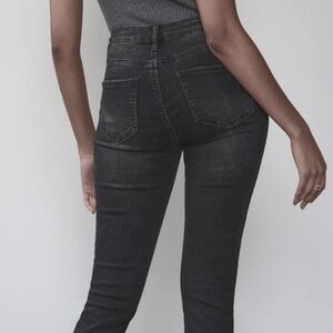 New York & Co. SOHO High Waist Black Embellished Beaded Jeans